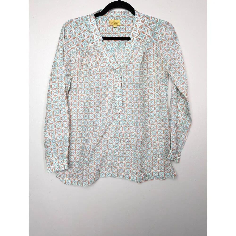 Roberta Roller Rabbit cotton silk top Small